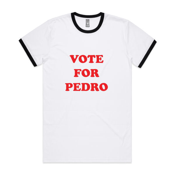 Vote for Pedro  - AS Colour Mens Staple Ringer Tee Thumbnail